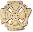 Croix antefixe de l'abbatiale romane de la Sainte-Trinit de Caen. Muse de Normandie. Collection de la Socit des Antiquaires de Normandie