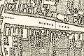 Market place, Pontefract in map of 1742