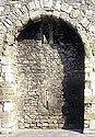 Quayside wall at Southampton  incorporating facdes of Norman houses