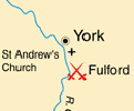 Map of  York area showing 1066 battle sites