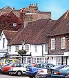 Wickham (Hampshire) : les maisons autour de la place 