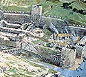 La Tour de Londres: reconstitution du château en construction