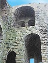 L'intrieur du donjon du chteau de Scarborough (v.1150). 