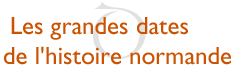 Les grandes dates de l'histoire normande