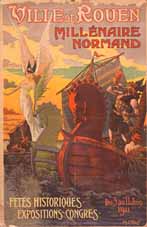 Affiche des ftes du Millnaire de la Normandie, 1911.