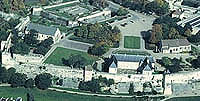 Vue aérienne du château de Caen