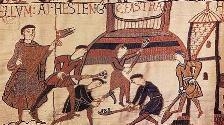 Les soldats de Guillaume construisent la motte du chteau d' Hastings (Tapisserie de Bayeux)