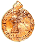 Matrice de sceau de Snarrus, collecteur des taxes, os, 11e-12e sicle.