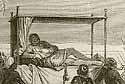 Morte di Roberto  il Magnifico a Nizza, illustrazione di Tellier per "La Normandia", autore:   Jules Janin, 1844.