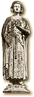 Statua eretta dai monaci di Saint-Victor-en-Caux, in onore del duca Guglielmo, restauratore  dell'abbazia, Rappresentazione del duca nella sua giovinezza, fine del XIII s. (DR.)